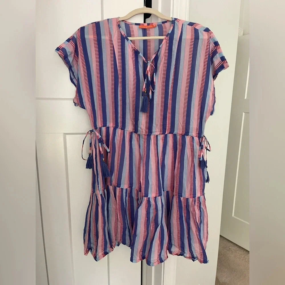 Oliphant Striped Purple Blue Dress Tie Sides‎